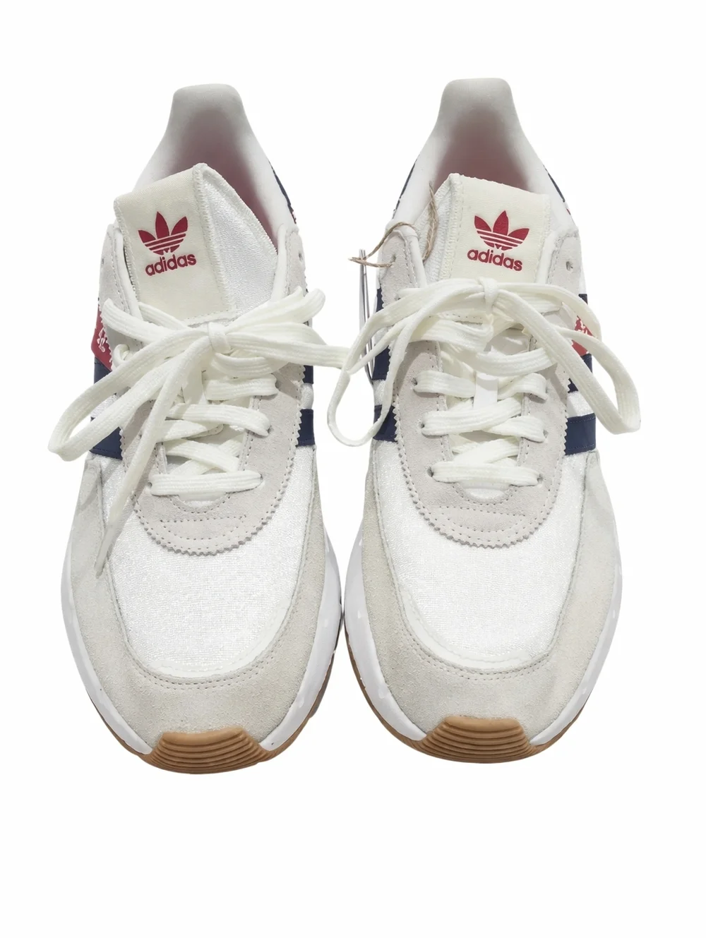 NWT adidas Men's White Navy Red‎ Retro-Inspired Running Sneakers
